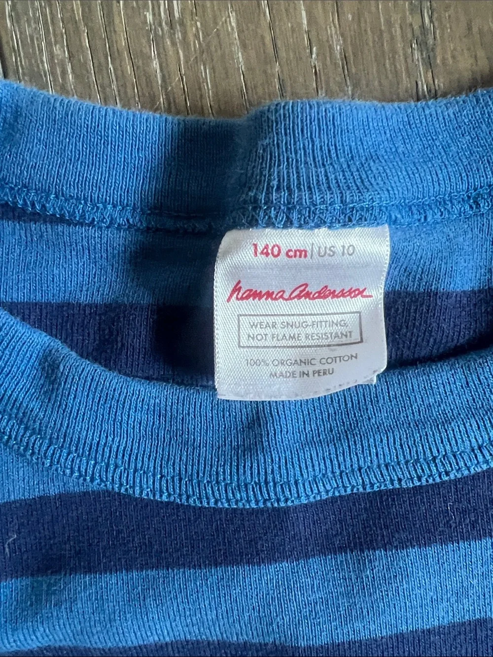 Hannah Andersson Blue Striped Kids Pajama Set -